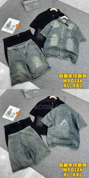 High Quality Denim Jeans Top N Down Short N Shirt Available in Stock