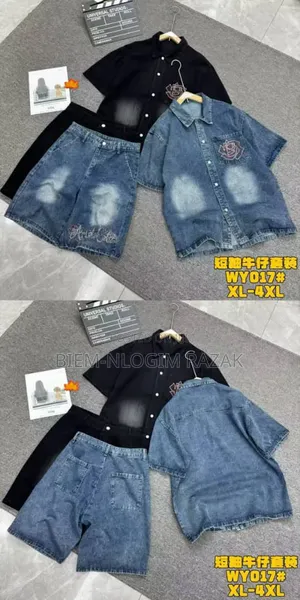 High Quality Denim Jeans Top N Down Short N Shirt Available in Stock