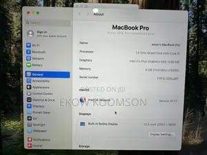 Laptop Apple MacBook Pro 2019 8GB Intel Core i5 SSD 128GB