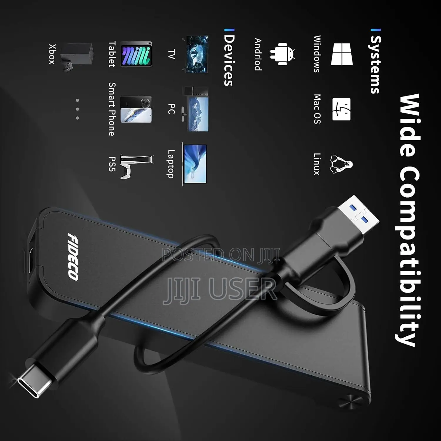 Fideco M210 USB 3.2 Gen2 M.2 NVMe SSD Enclosure 10Gbps New