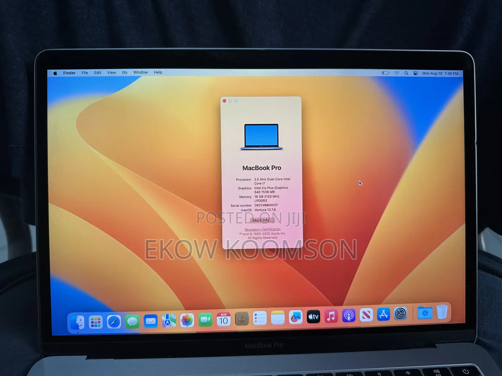 Laptop Apple MacBook Pro 2017 16GB Intel Core i7 SSD 256GB