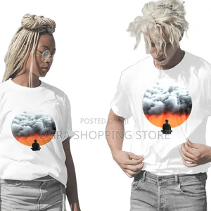 Premium Quality Round Neck Short Sleeve T-Shirt - White '374577