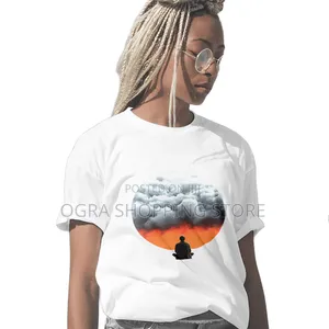 Premium Quality Round Neck Short Sleeve T-Shirt - White '374577