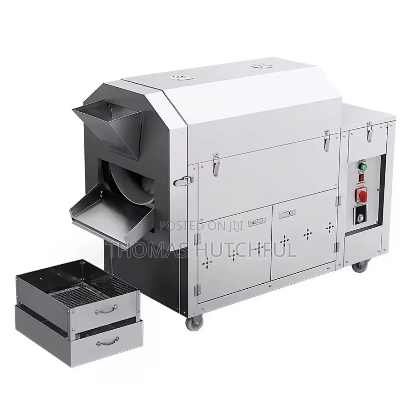 Stainless Steel Grains and Nuts Roaster (50kg Capacity)