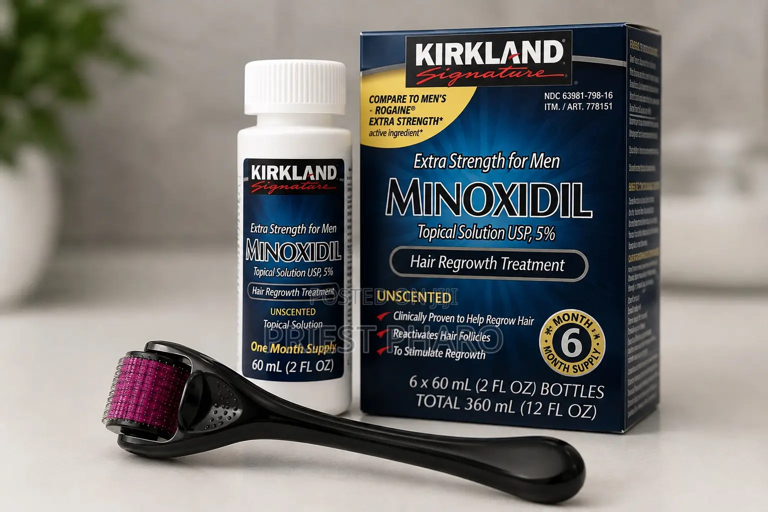 Kirkland Minoxidil and Derma Roller