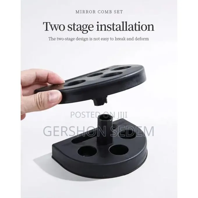 5-in-1 Hair Comb Brush Set With Mirror and Stand