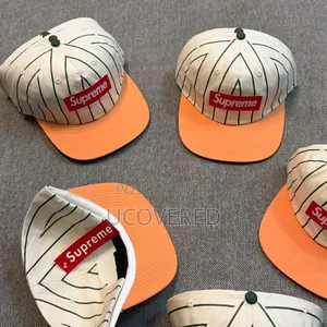 Supreme Text Stripe New Era Pinstripe Fitted Caps