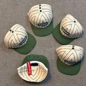Supreme Text Stripe New Era Pinstripe Fitted Caps