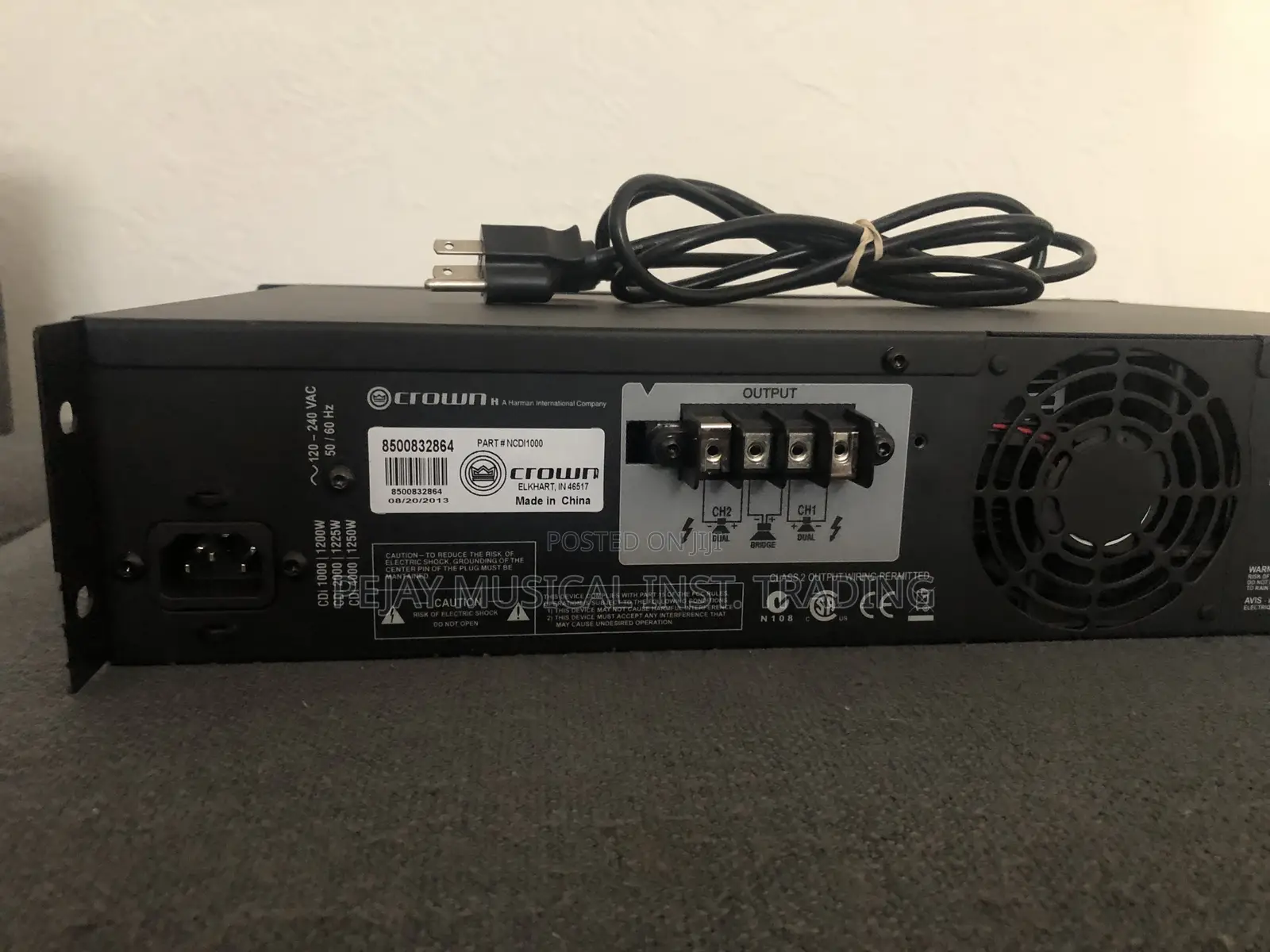 Original Crown CDi 1000 Power Amplifier – Excellen Condition