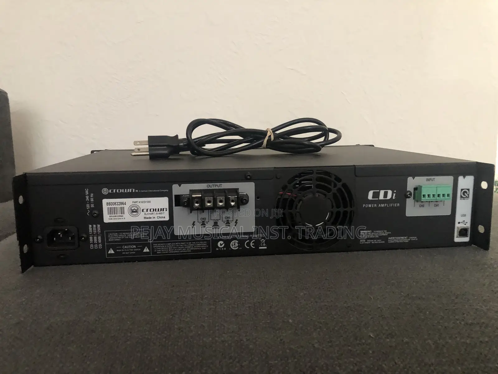 Original Crown CDi 1000 Power Amplifier – Excellen Condition