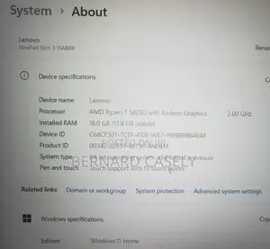 Laptop Lenovo Ideapad 3 16GB AMD Ryzen 7 SSD 500GB
