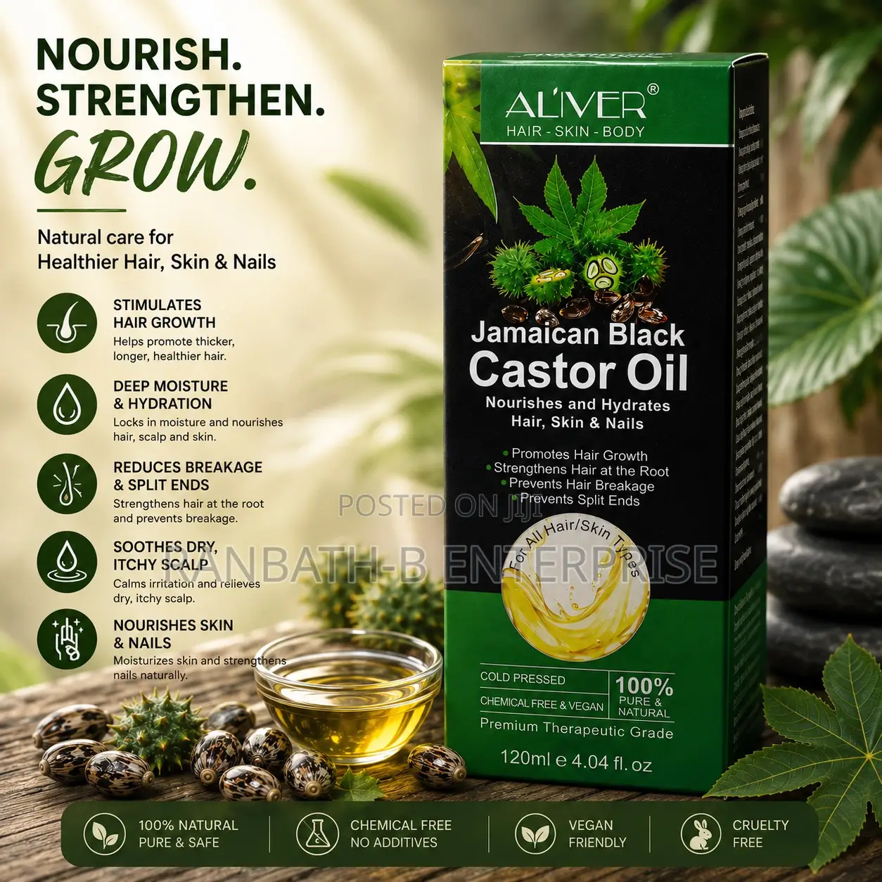 AL’IVER Jamaican Black Castor Oil