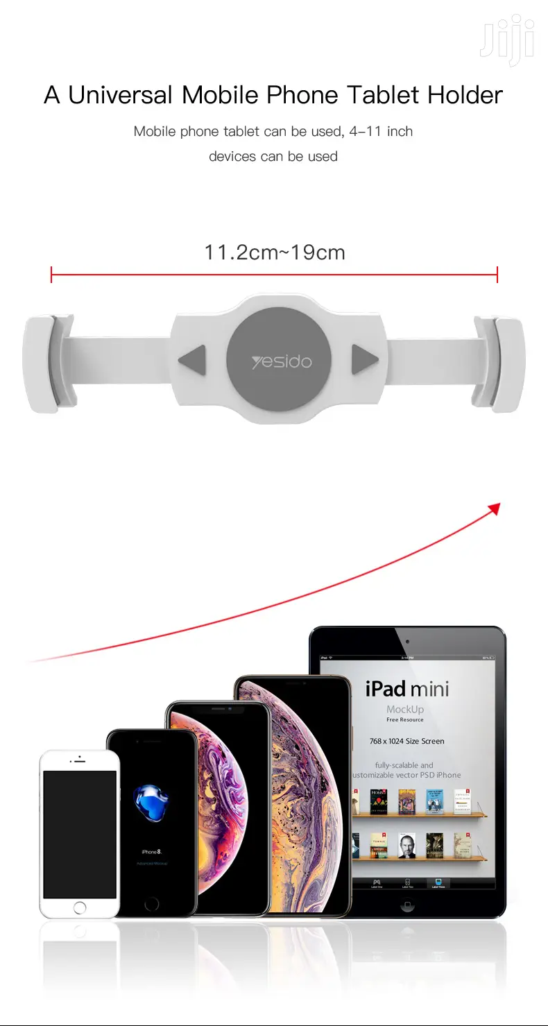 Universal Adjustable Stand for Tablet and Phones 4" - 10.5"