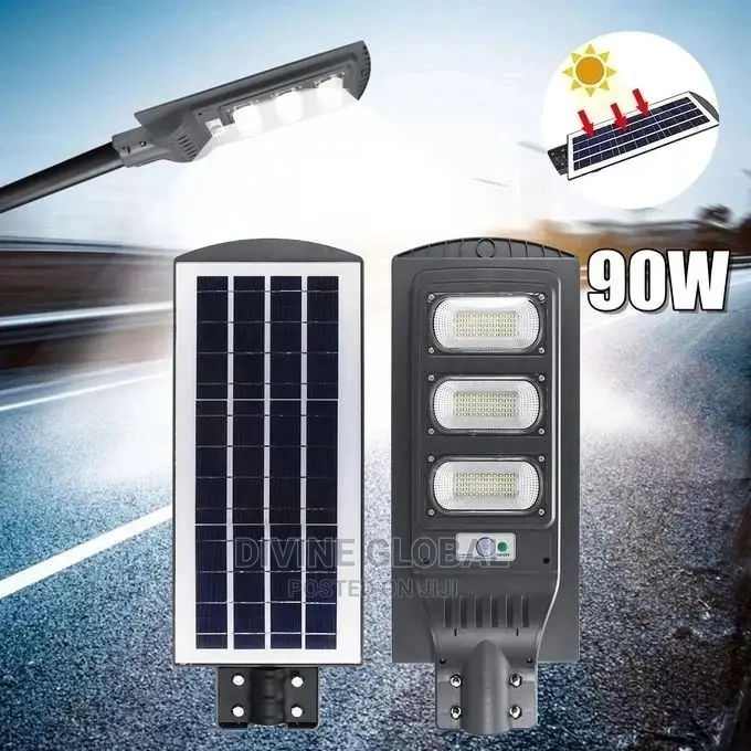 90W LED Solar Street Light + Remote + Motion Sensor + Bar