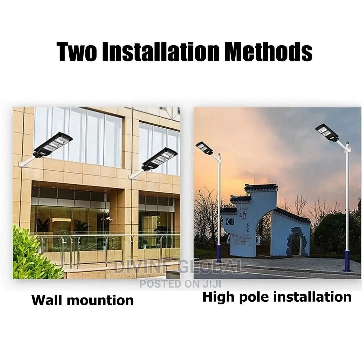 90W LED Solar Street Light + Remote + Motion Sensor + Bar