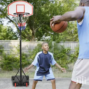 Kids Basketball Stan Hoop System Free Ball New 7ft