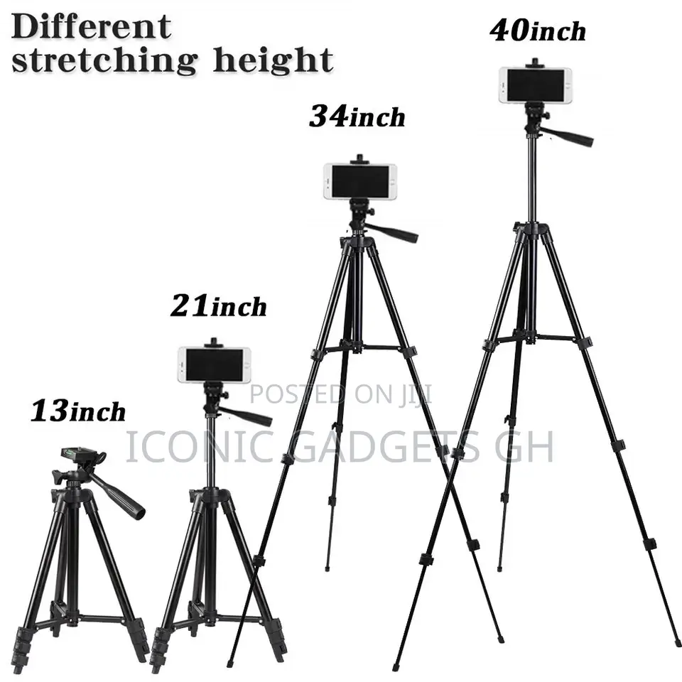 1020mm Professional Extendable Tripod Stand - Silver