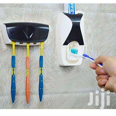 Automatic Toothpaste Dispenser + Toothbrush Holder