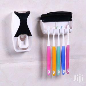 Automatic Toothpaste Dispenser + Toothbrush Holder