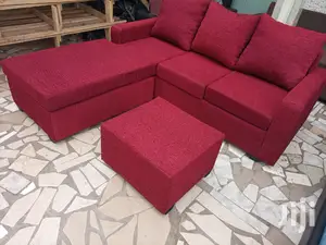 Lovely Wine Lshaped Sofa.Promo