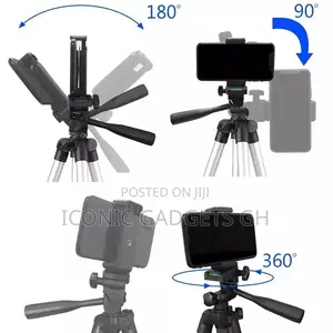 Professional Extendable Tripod Stand - Silver.