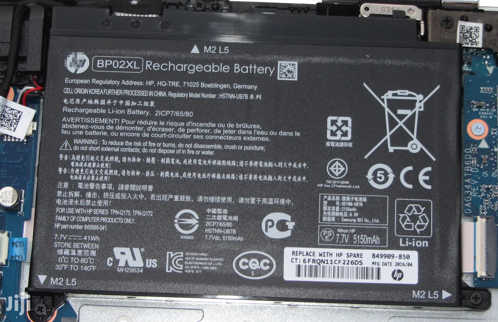 Hp BP02XL Original Laptop Battery