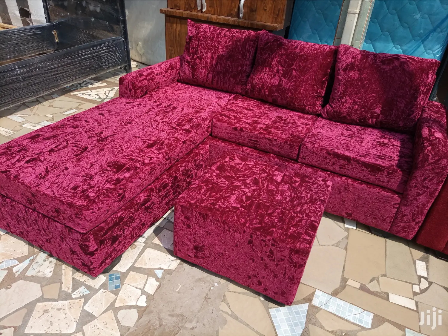 Wine Cokored Lshaped Sofa. Promotion!!