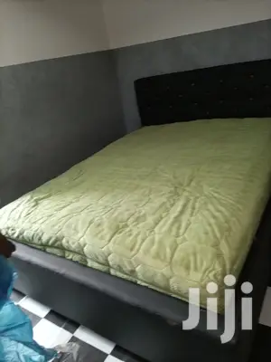 Black Bed With Mattress.Prromotion