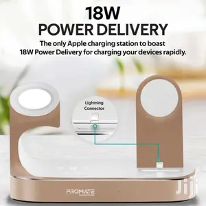 Promate Powerstate ~ All-In-1 Wireless Charging Dock(Gold)