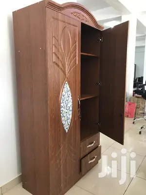 2-1 Brown Wooden Wardrobe