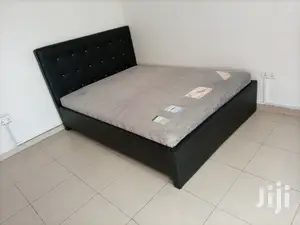 New Black Bed With Mattress 😊☺. Promotion