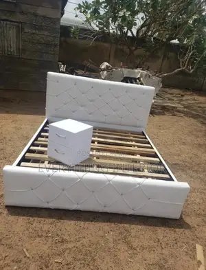White Double Bed Frames for Sale With White Side Drawers