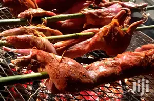 Dressed, Grilled and Seasoned Rabbit Meat