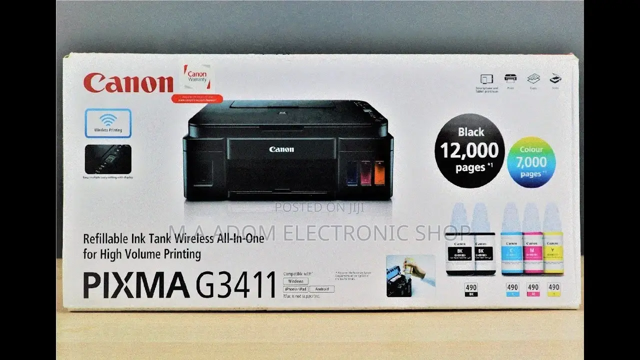 Canon Pixma G3411 Ink Tank Wireless Printer