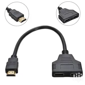 30cm Male to Female HDMI Cables 1 Male to 2 Female Splitter