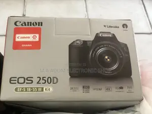 Quality CANON EOS 250D DSLR Camera With Ef-S 18-55 Mm F/3.5-
