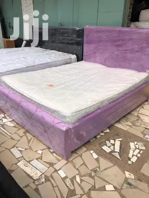 New Queen-Size Bed With Mattress Sued Material. Free DLV