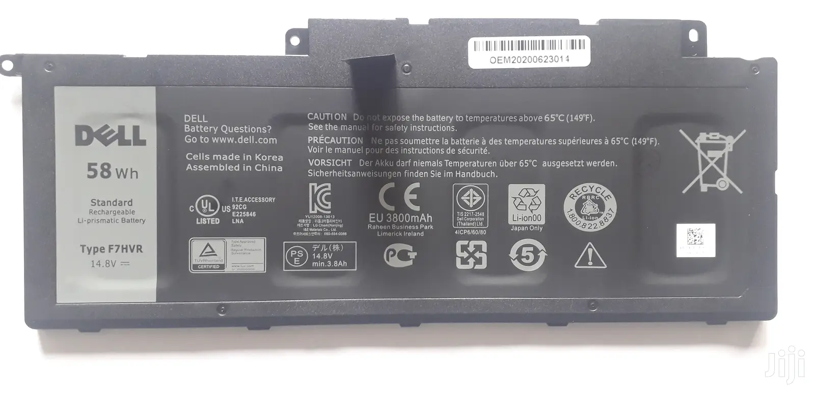 Original Dell Inspiron Battery F7hvr For 15 (7537) Series
