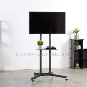 Mobile Tv Cart With Wheels For Led Tv 32”-70”