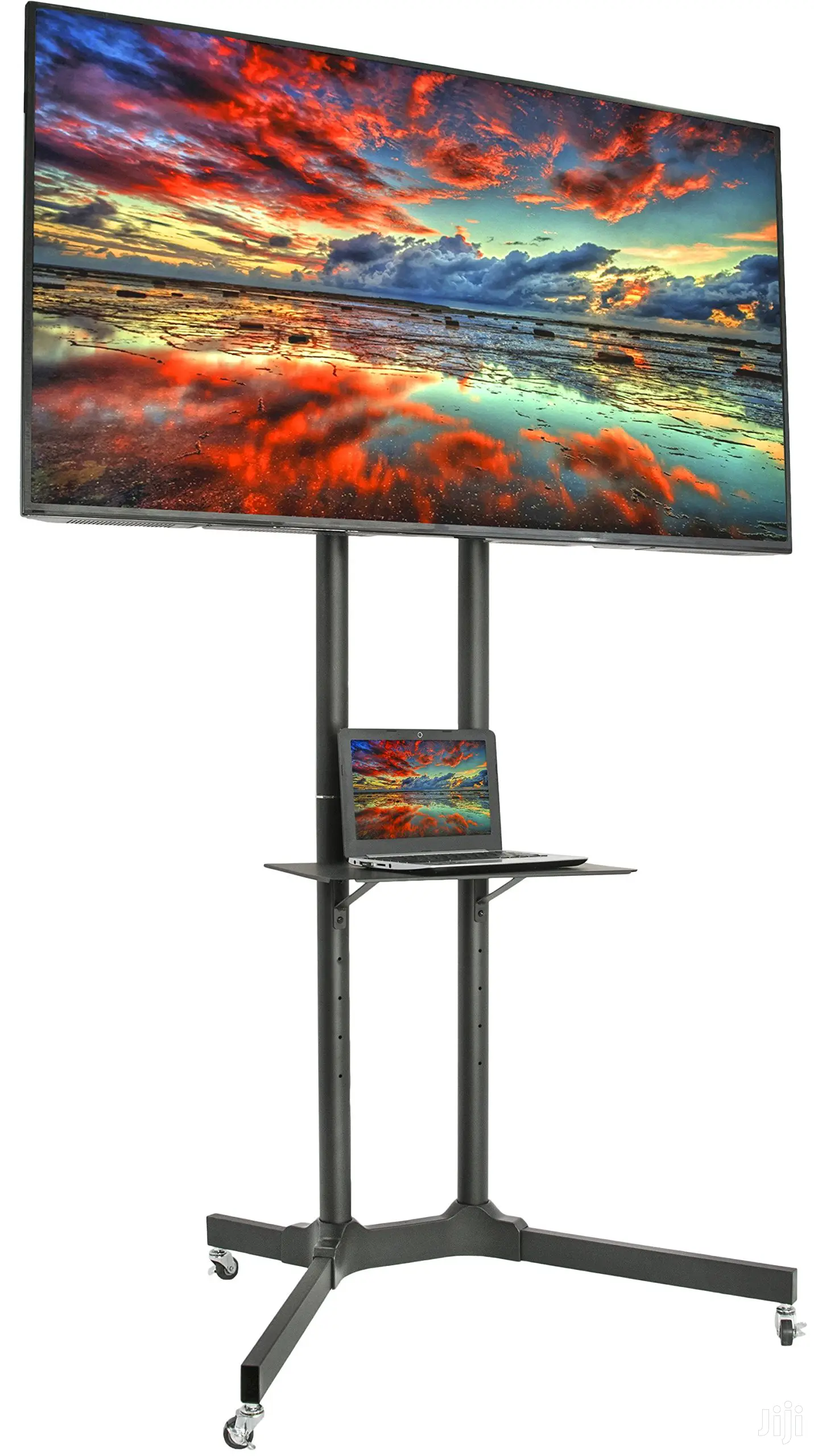 Newly~Mount Factory Rolling TV Stand Mobile Cart for 32-65”