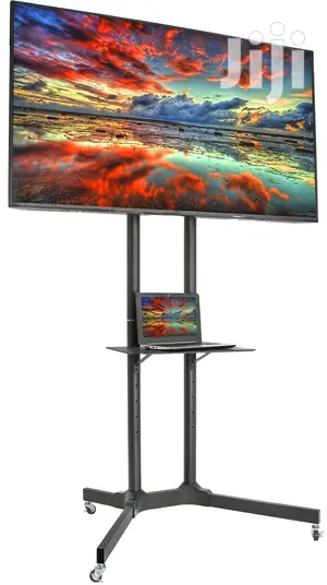 Newly~Mount Factory Rolling TV Stand Mobile Cart for 32-65”