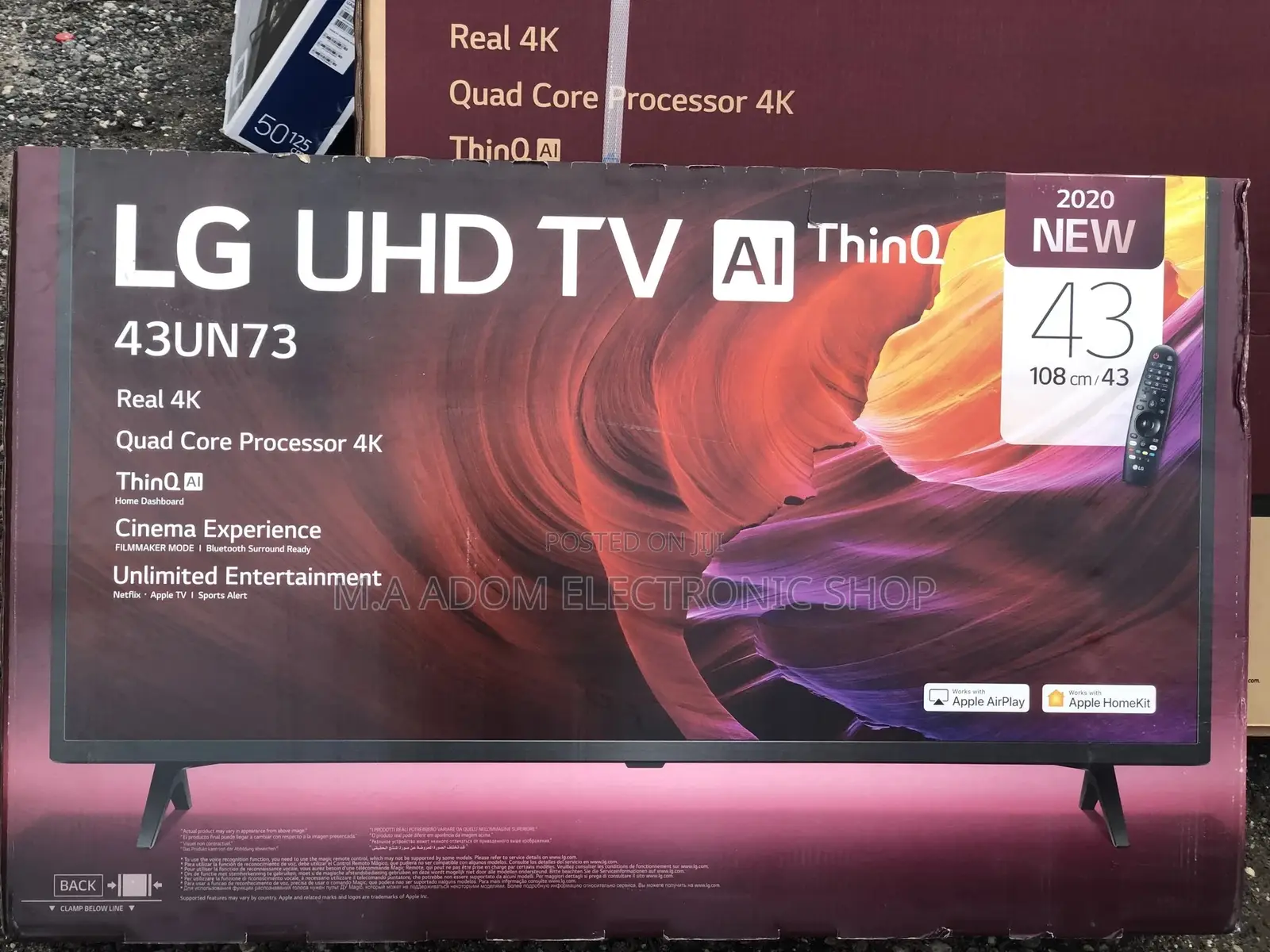 LG 43un7340 43" 4K Uhd Hdr Webos Smart Thinq Ai TV (2020)