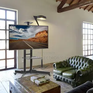 Free Standing Mobile Tv Cart With Wheels &Dvd Shelf 32'-70''