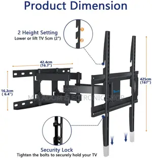 Flat Panel Adjustable Wall Mount 32''-65''