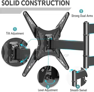 Tilting, Full Motion TV Wall Mount Mountup for Most 26-55 In