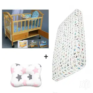 Baby Cot With Mattress and Pillow