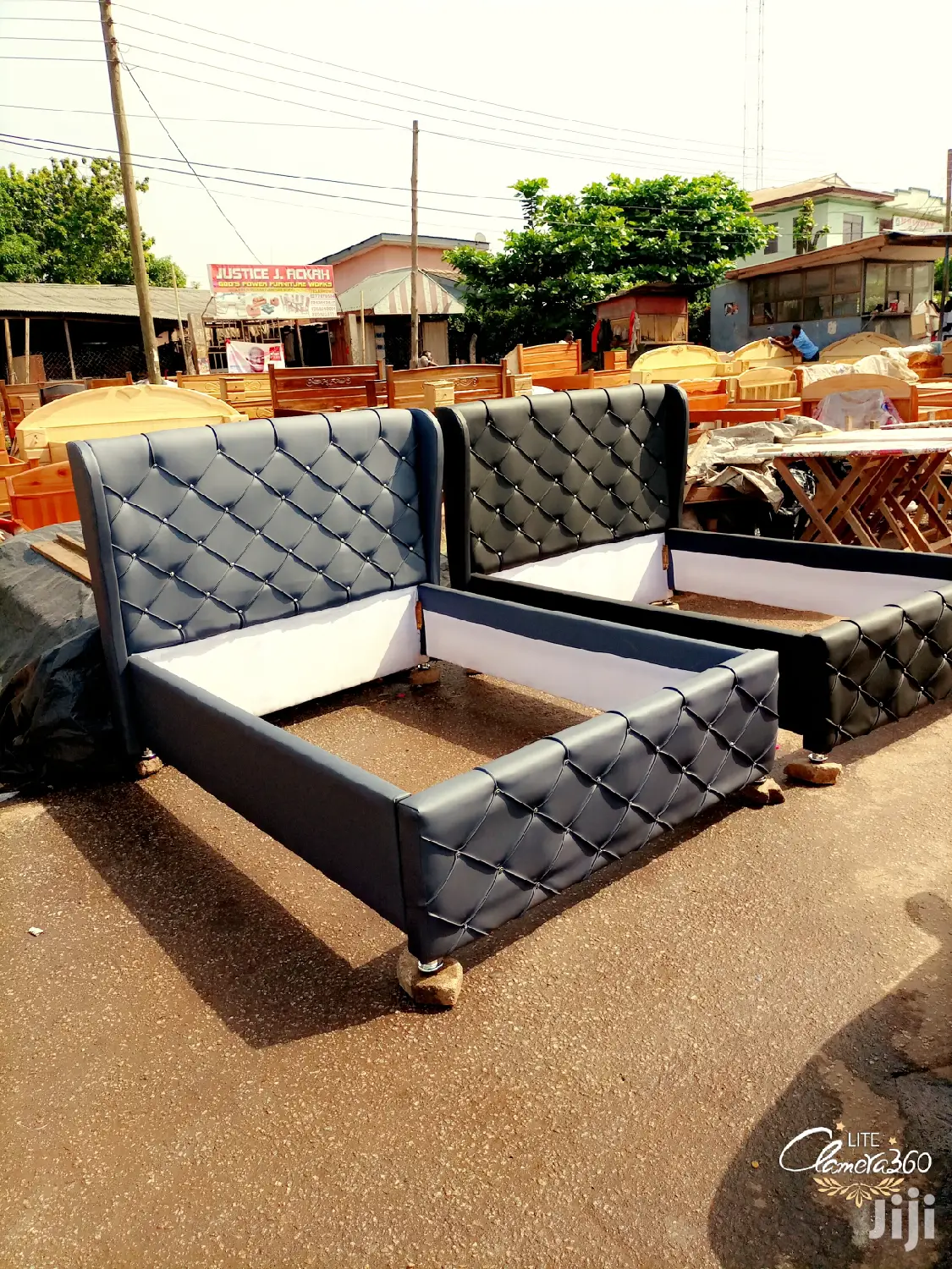 Leather Double Bed