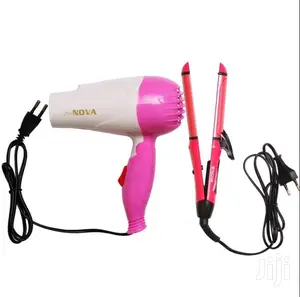 Nova Curler + Dryer Combo Pink