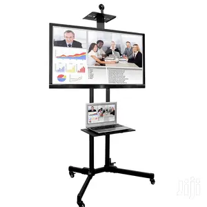 Rolling Free Standing Tv Cart + Wheels & Dvd Shelf 32''-70
