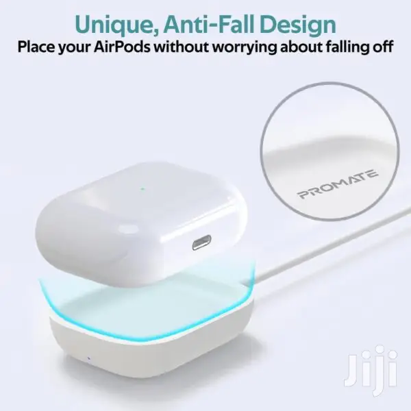 Promate Aurapod-1 Wireless Charger for Apple Airpods(White)